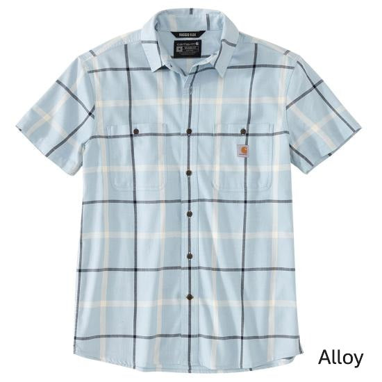 CARHARTT RUGGED FLEX RELAXED FIT LIGHTWEIGHT SHORT SLEEVE PLAID SHIRT