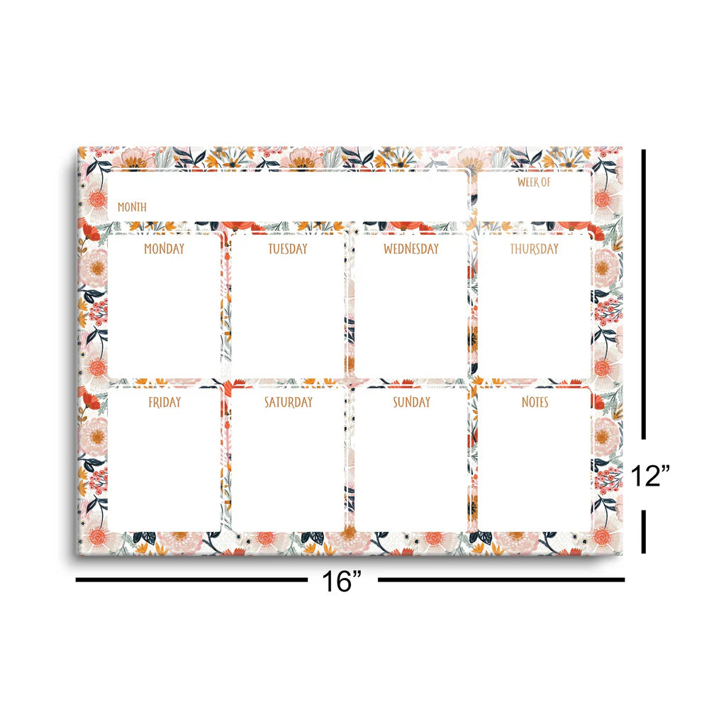 GLASS DRY ERASE 12X16 WEEKLY