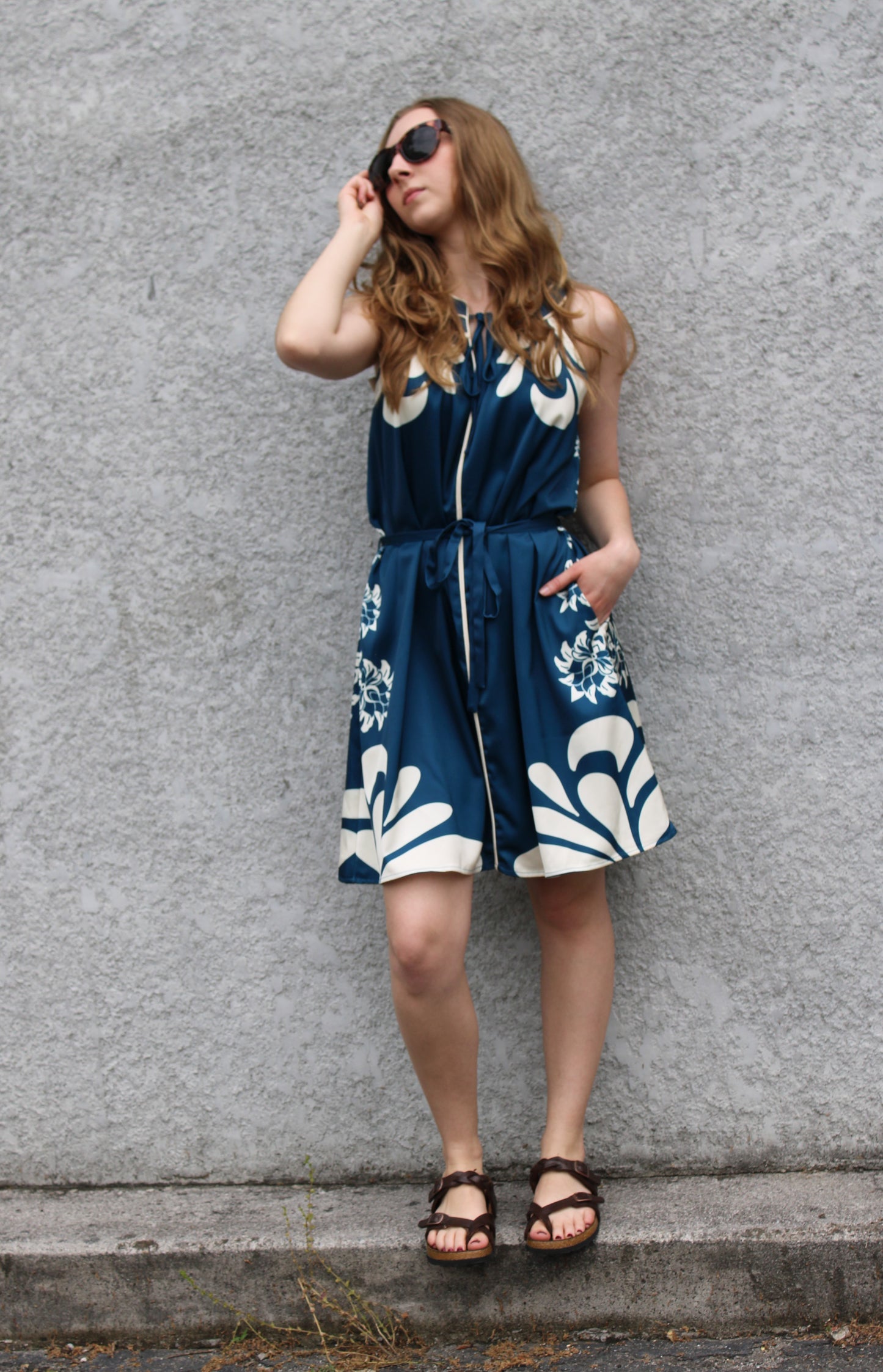 CIEBON ENGINEER PRINT HALTER DRESS