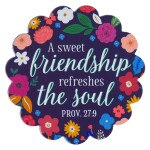 BLUE FLORAL SWEET FRIENDSHIP MAGNET