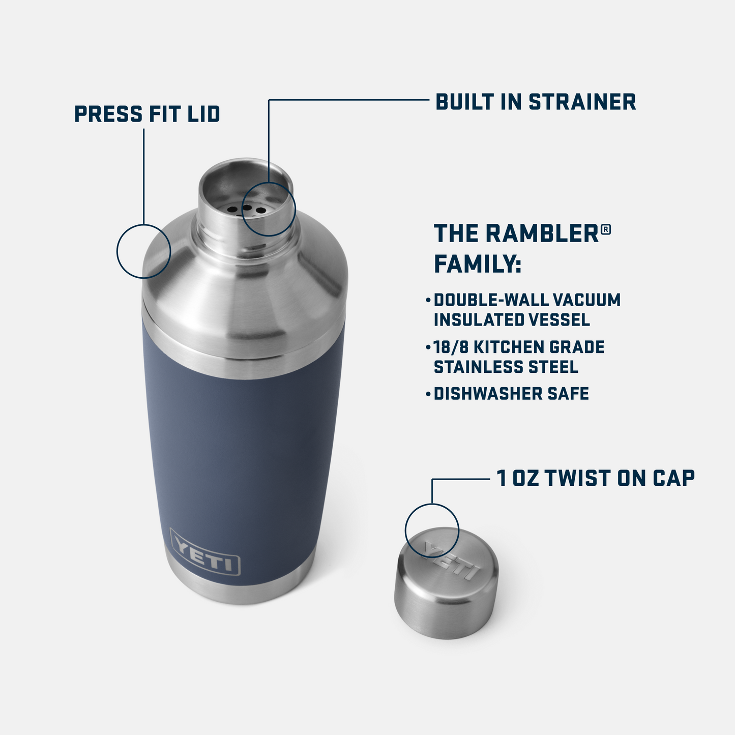 YETI COCKTAIL SHAKER LID