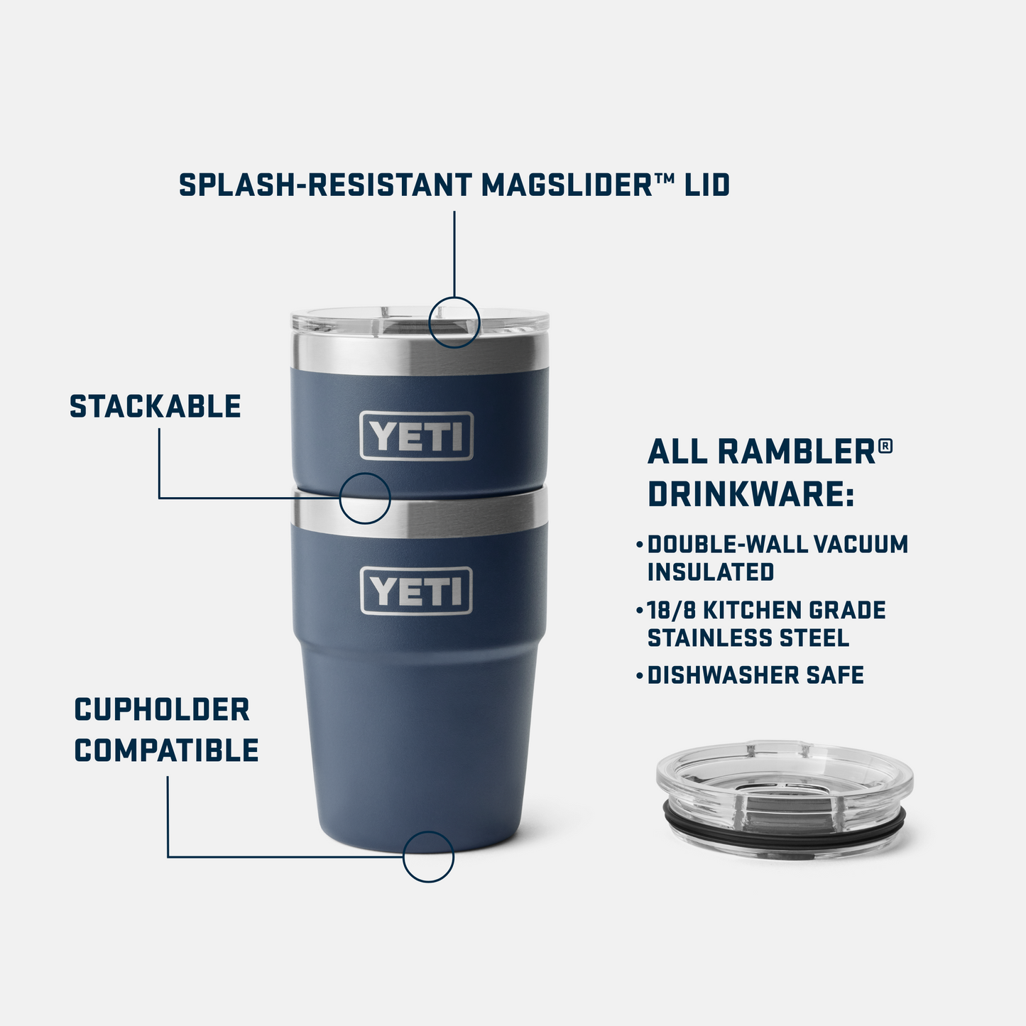 YETI RAMBLER 16OZ STACKABLE MAGSLIDER