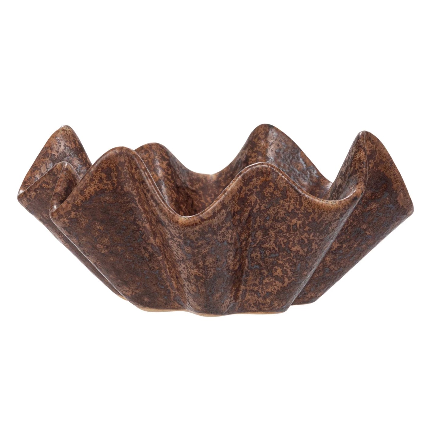 STONEWARE FLUTED DISH
