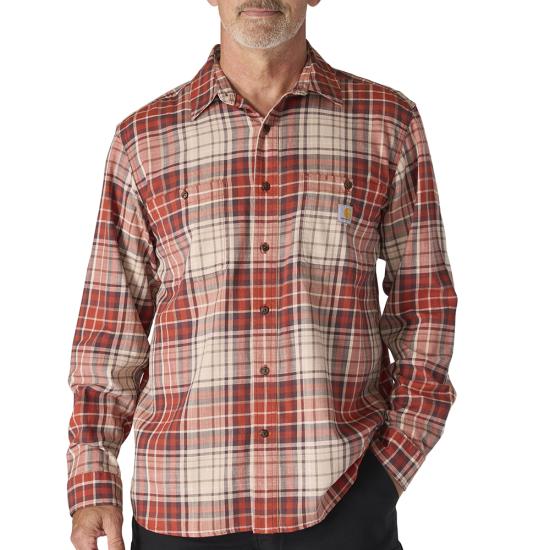 CARHARTT RUGGED FLEX RELAXED FIT LIGHTWEIGHT LONG SLEEVE PLAID SHIRT