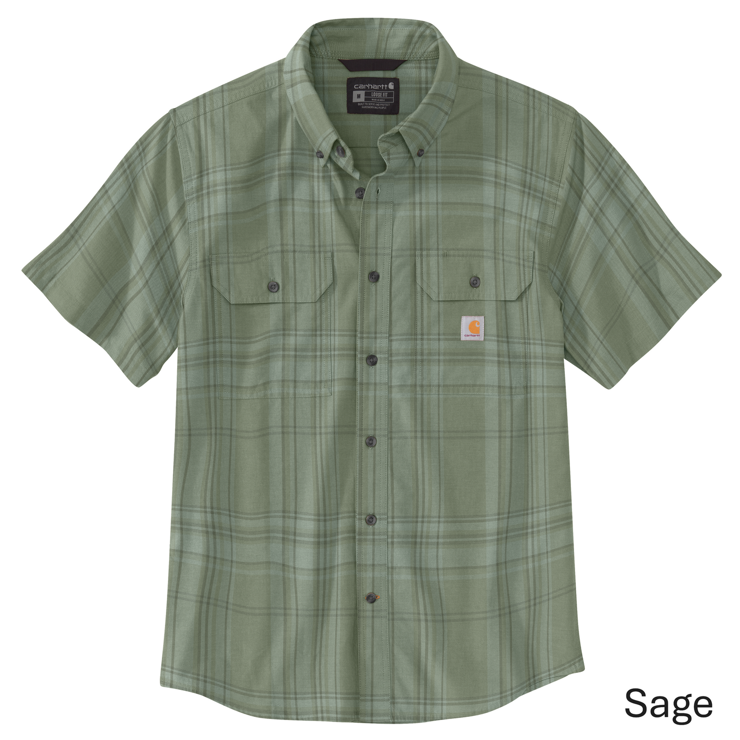 CARHARTT LOOSE FIT SS PLAID SHIRT