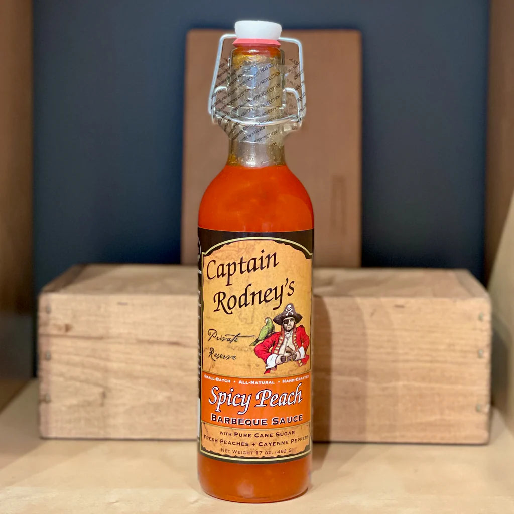 CAPTAIN RODNEY'S PRIVATE RESERVE SPICY PEACH BBQ SAUCE