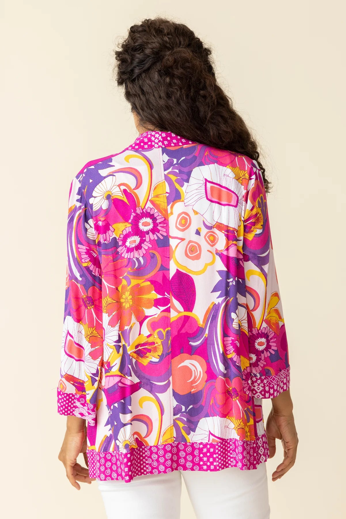 HABITAT VISCOSE RAYON BEACH MIX KIMONO COVERUP