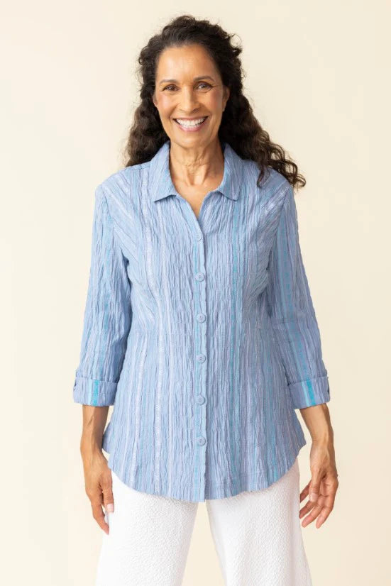 HABITAT BAJA WEAVE BOYFRIEND TUNIC SHIRT