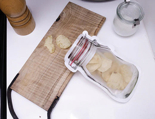 MASON JAR ZIPPER BAG MEDIUM SET OF 3
