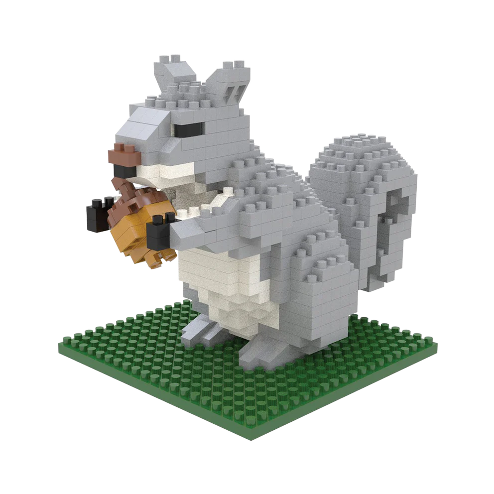 MINI BUILDING BLOCKS GRAY SQUIRREL