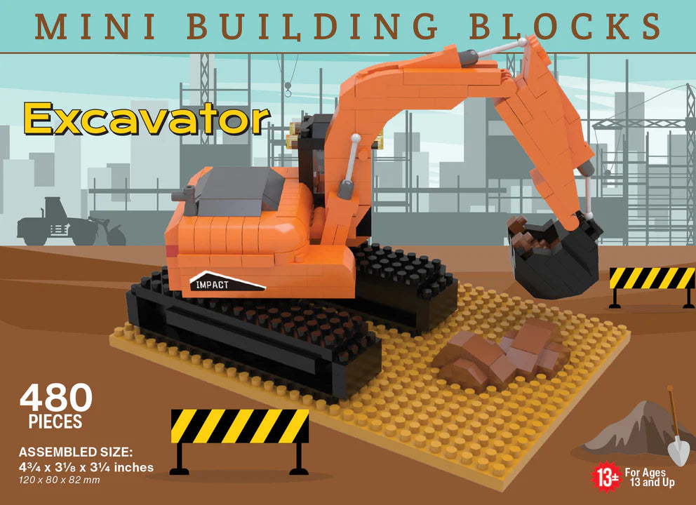 MINI BUILDING BLOCKS LARGE EXCAVATOR