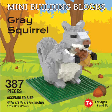MINI BUILDING BLOCKS GRAY SQUIRREL