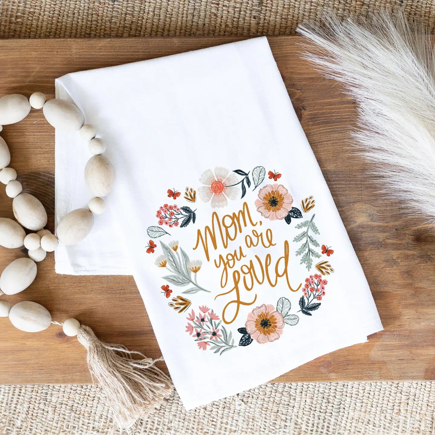 MOM LOVED COTTON TEA TOWEL