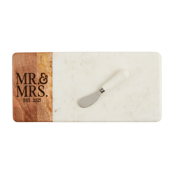 MR & MRS EST 2025 MARBLE BOARD