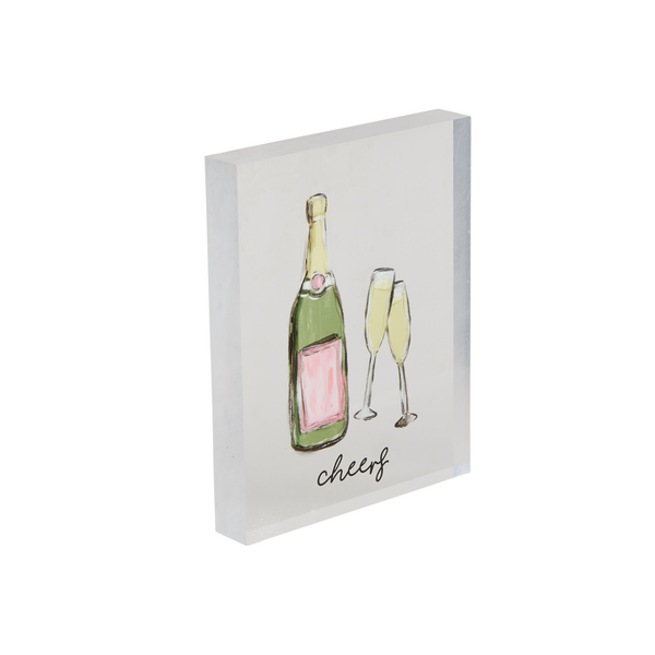 CHEERS ACRYLIC WEDDING PLAQUE