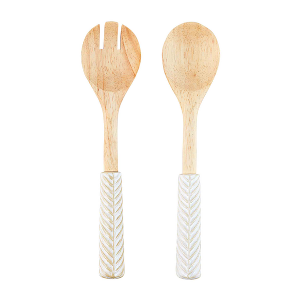 CERAMIC WOOD UTENSIL SET