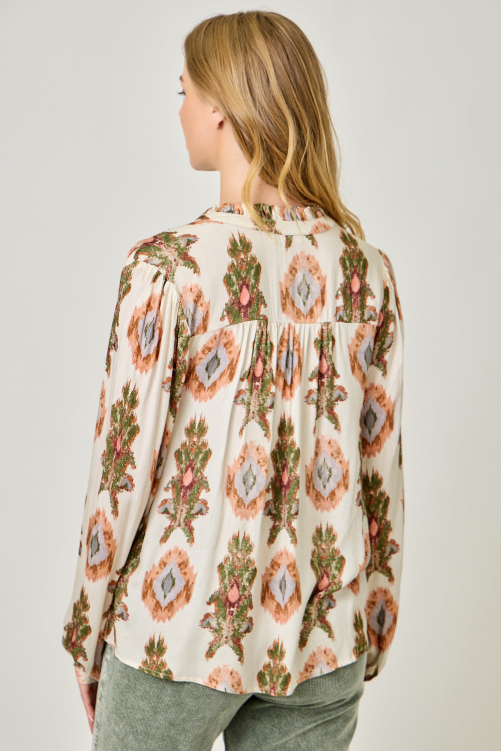BOBBIE PRINTED PEASANT BLOUSE
