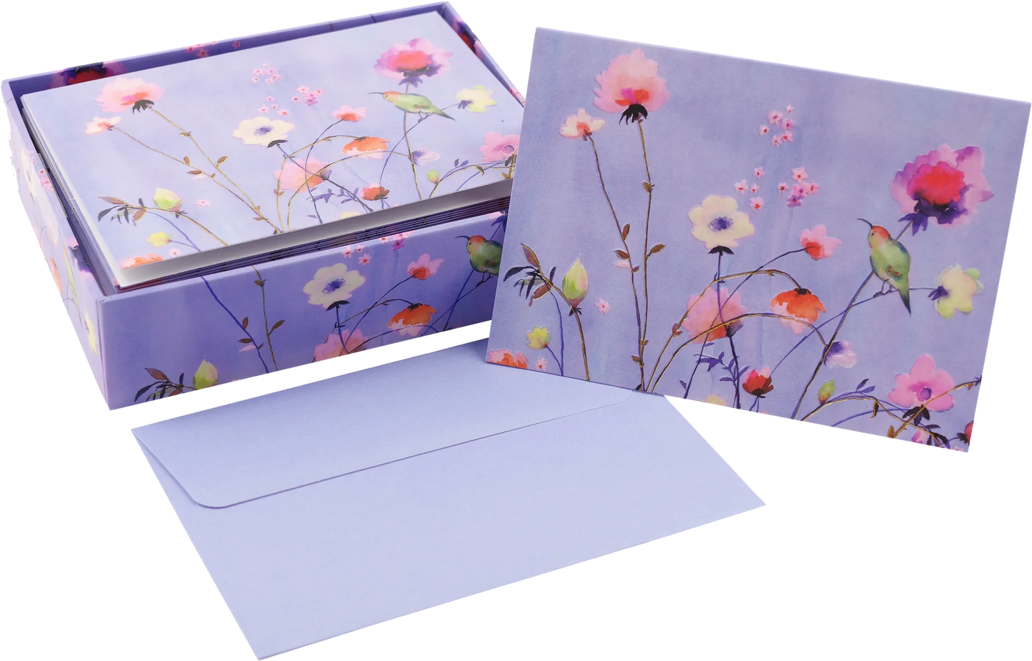 LAVENDER WILDFLOWERS NOTE CARDS