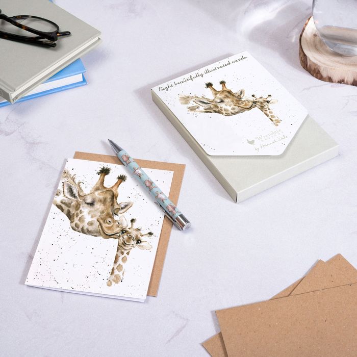 WRENDALE FIRST KISS GIRAFFE NOTECARD PACK