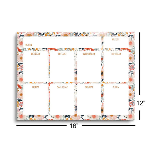 GLASS DRY ERASE 12X16 WEEKLY