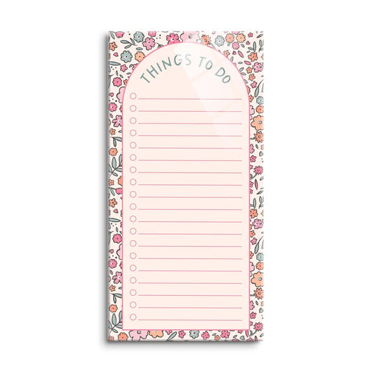 GLASS DRY ERASE 8X16 FLORAL THINGS
