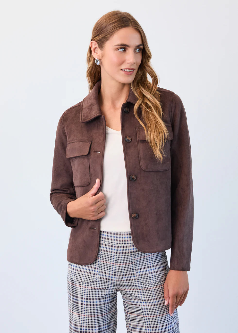 FRENCH DRESSING FAUX SUEDE JACKET