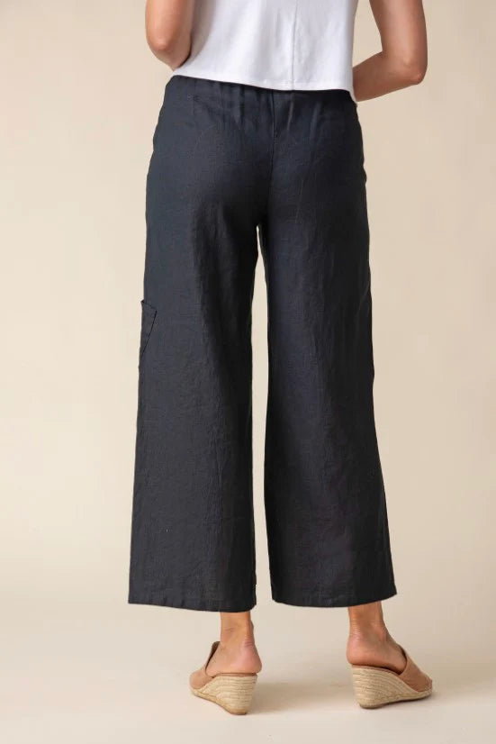HABITAT LINEN SOLID FLOOD POCKET PANT
