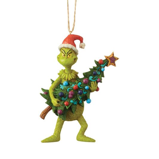 JIM SHORE GRINCH HOLDING TREE ORNAMENT