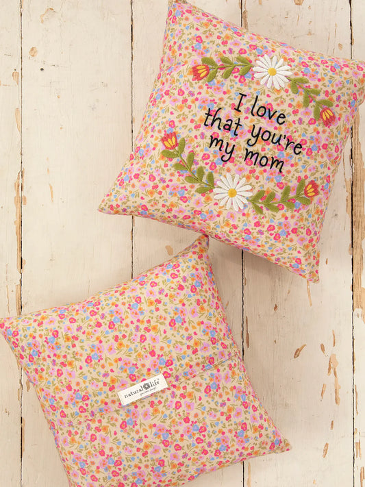 EMBROIDERED GIVING PILLOW LOVED