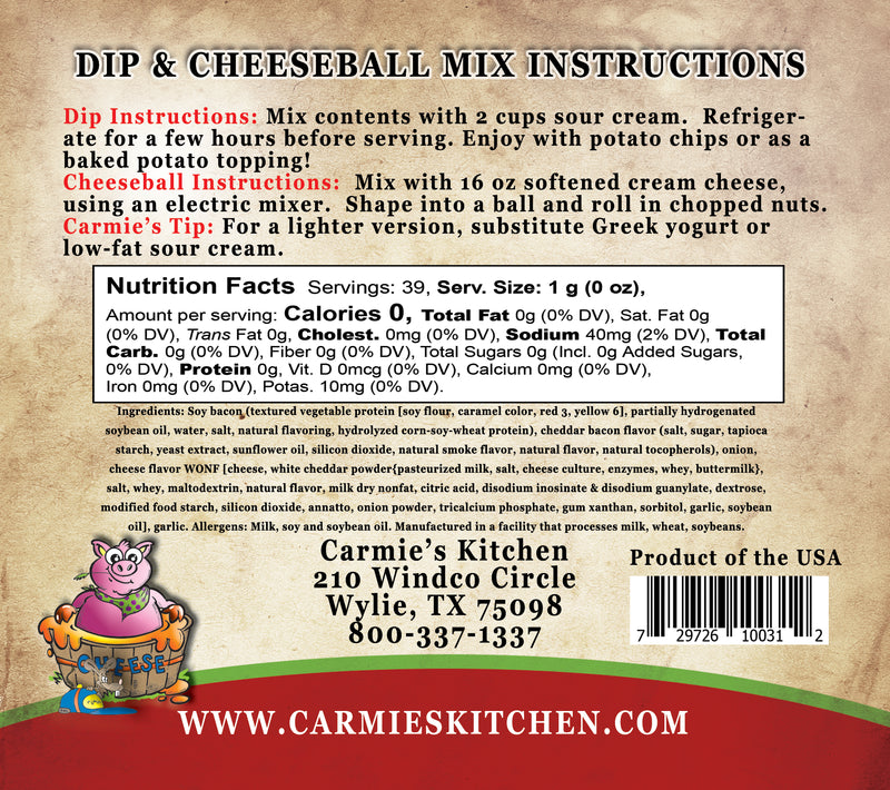 CHEDDAR BACON DIP MIX