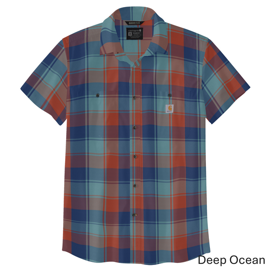 CARHARTT RUGGED FLEX RELAXED FIT SS PLAID SHIRT