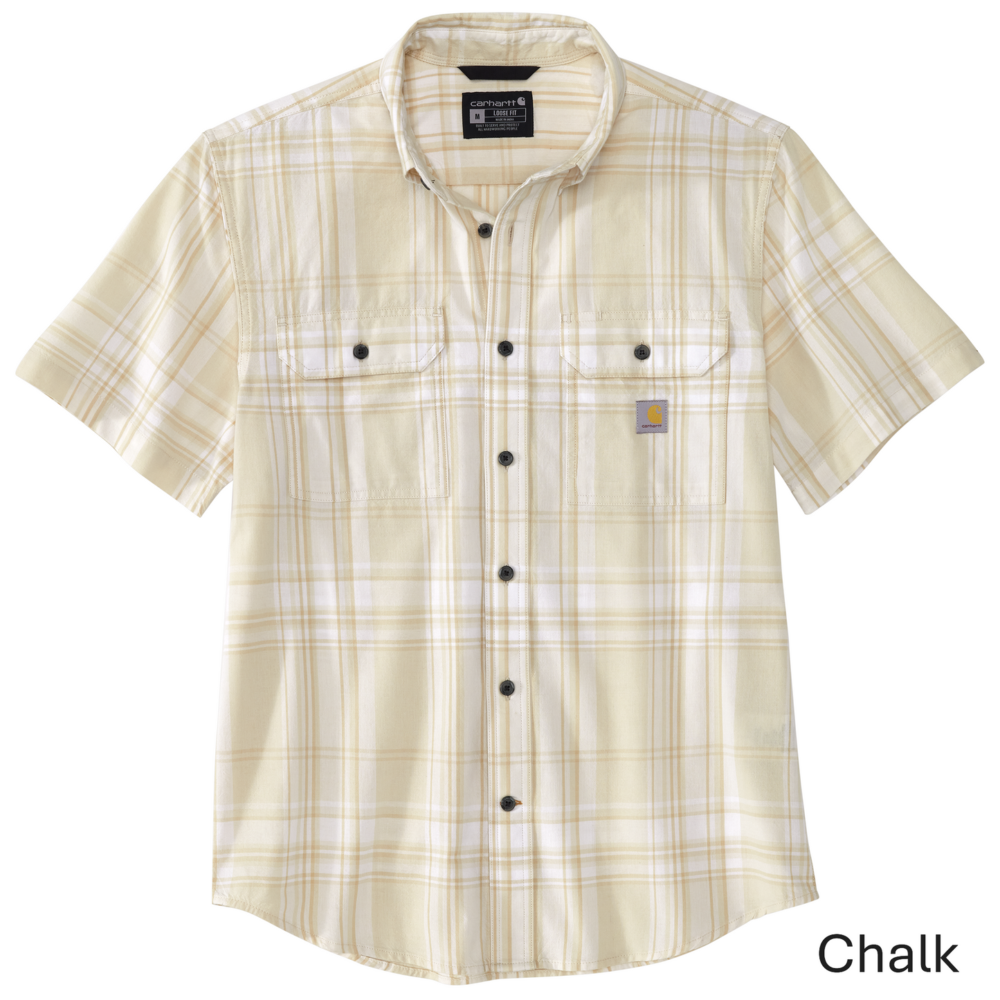 CARHARTT LOOSE FIT SS PLAID SHIRT