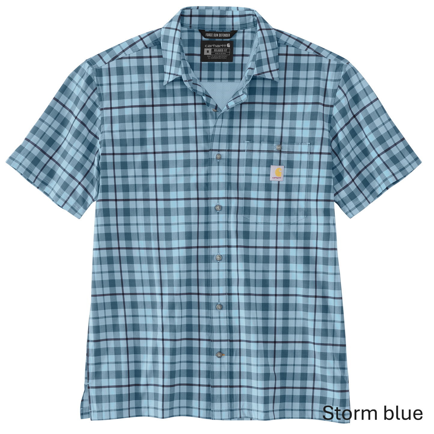 CARHARTT FORCE SUN DEFENDER RELAXED FIT SS PLAID SHIRT