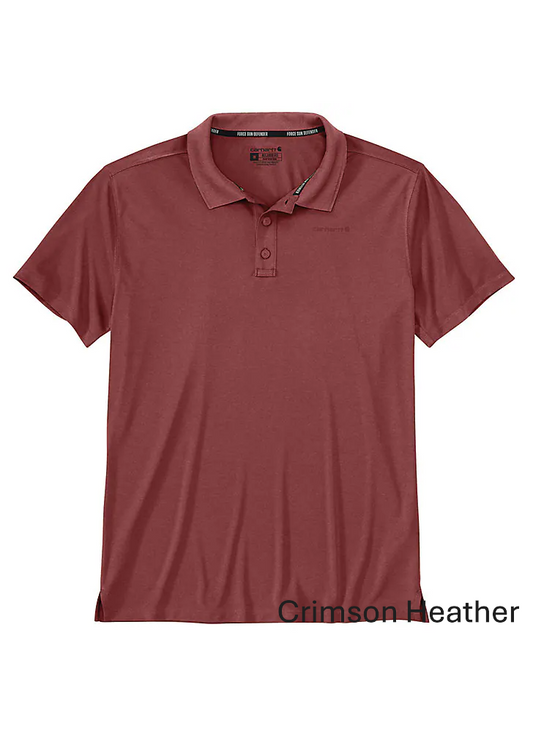 CARHARTT FORCE SUN DEFENDER RELAXED FIT SHORT SLEEVE POLO