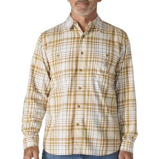 CARHARTT RUGGED FLEX RELAXED FIT LIGHTWEIGHT LONG SLEEVE PLAID SHIRT