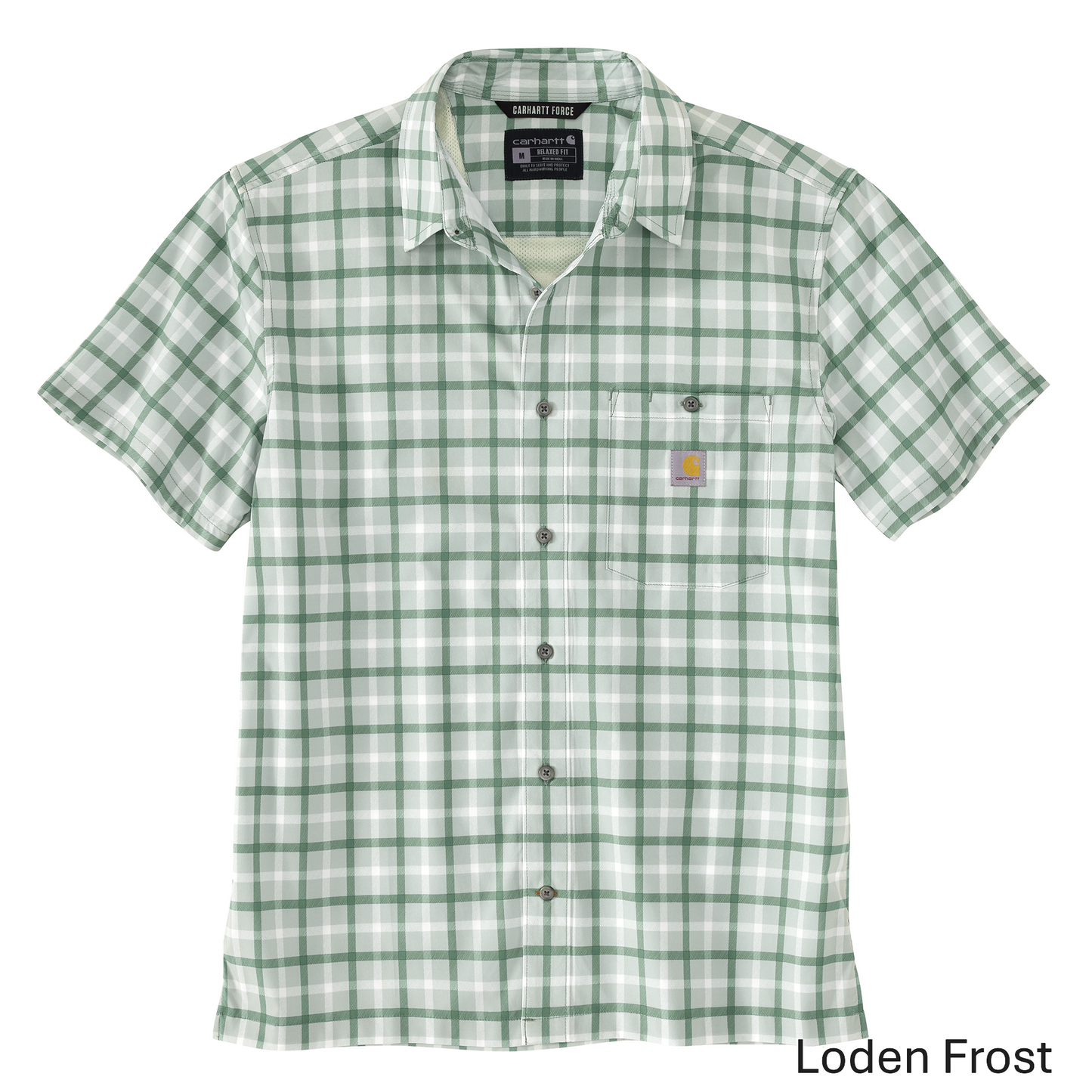 CARHARTT FORCE SUN DEFENDER RELAXED FIT LIGHTWEIGHT SS PLAID SHIRT