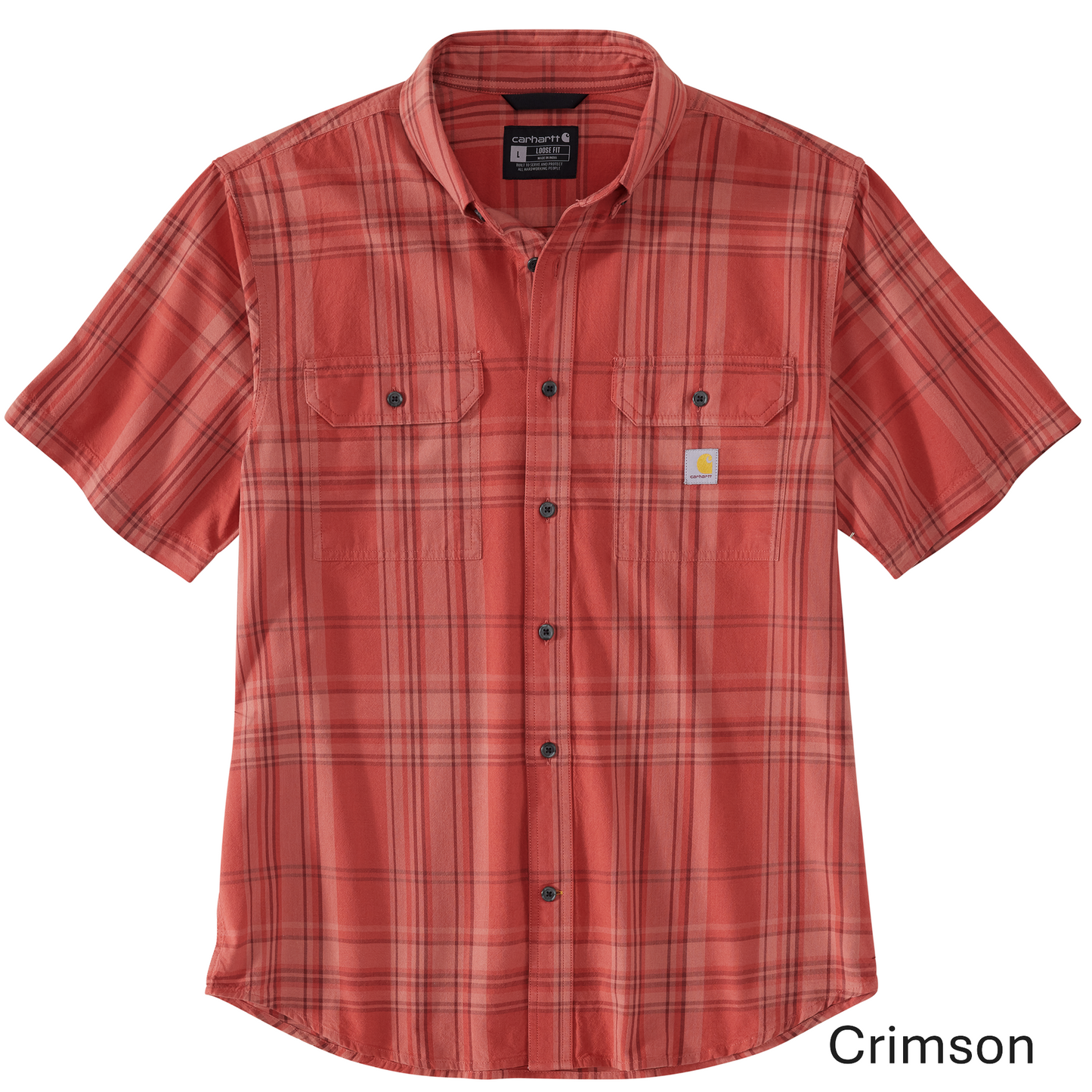 CARHARTT LOOSE FIT SS PLAID SHIRT