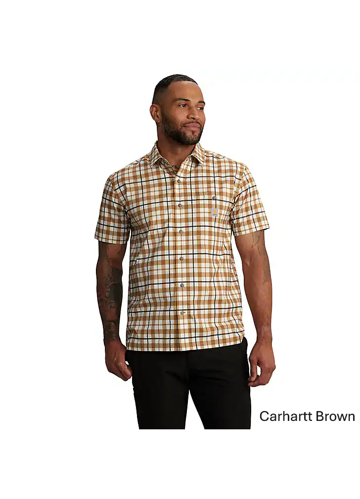 CARHARTT FORCE SUN DEFENDER SS PLAID SHIRT BIG