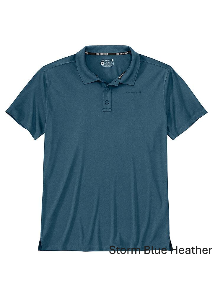 CARHARTT FORCE SUN DEFENDER RELAXED FIT SHORT SLEEVE POLO