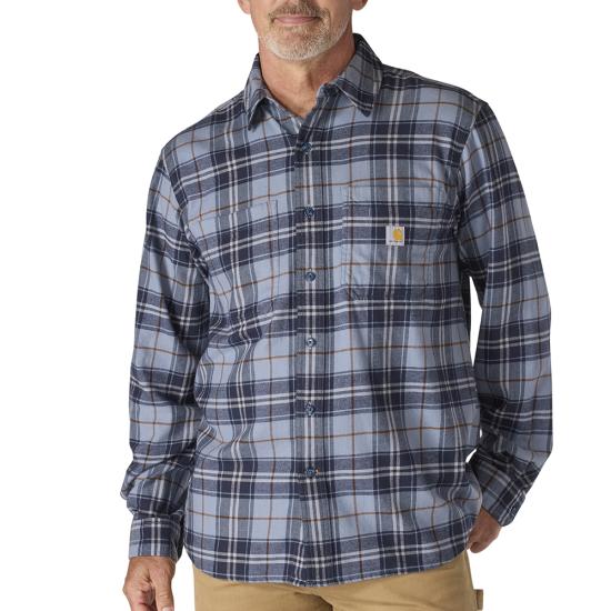 CARHARTT RUGGED FLEX RELAXED FIT MIDWEIGHT FLANNEL LONG SLEEVE PLAID SHIRT
