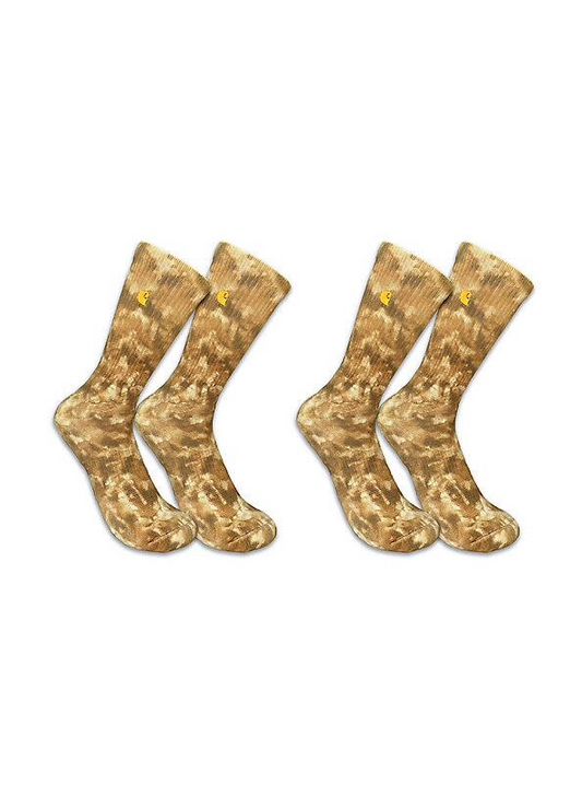 CARHARTT MIDWEIGHT TIE DYE CREW SOCK 2 PACK