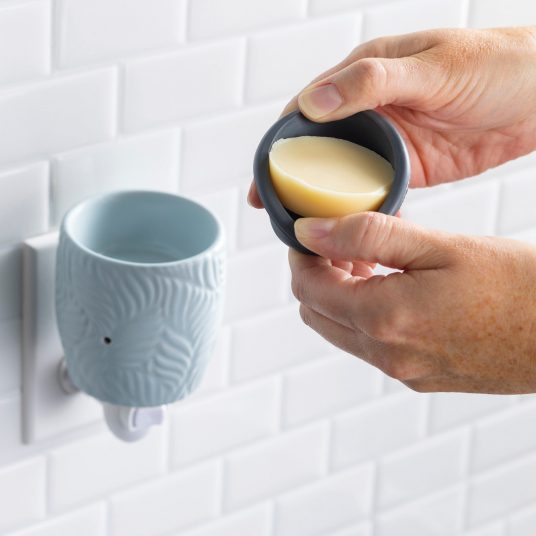 PLUGGABLE FRAGRANCE WARMER FLIP DISH OCEAN PALM