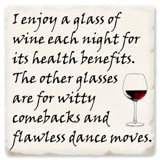 I ENJOY A GLASS OF WINE COASTER