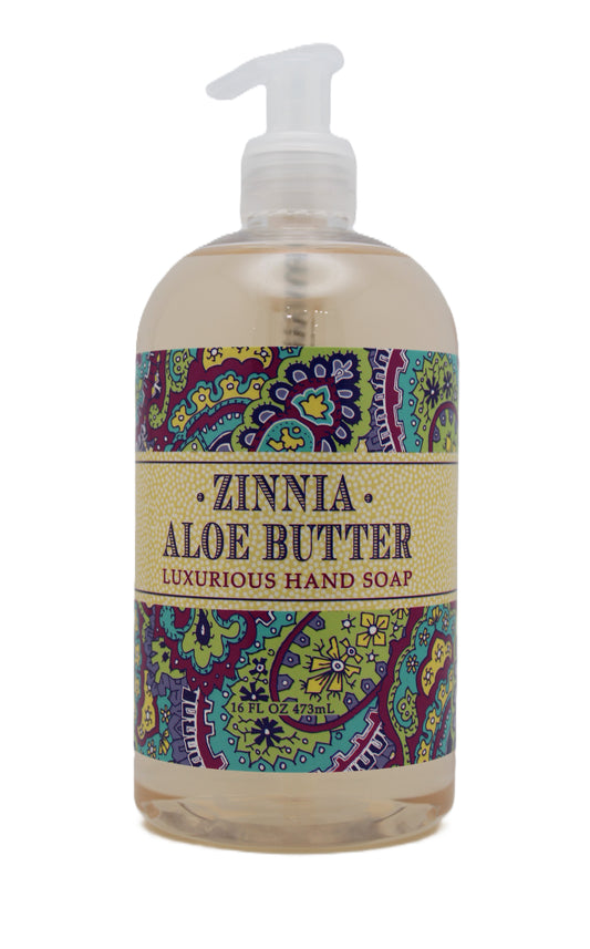 ZINNIA ALOE BUTTER LIQUID SOAP 16 OZ