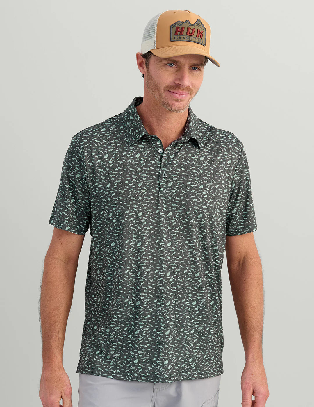 HUK KC PURSUIT PRINTED POLO