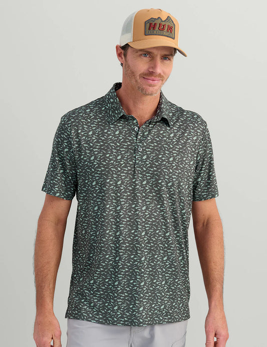 HUK KC PURSUIT PRINTED POLO