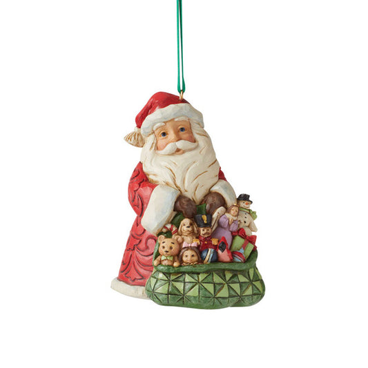 JIM SHORE SANTA WITH TOYBAG ORNAMENT