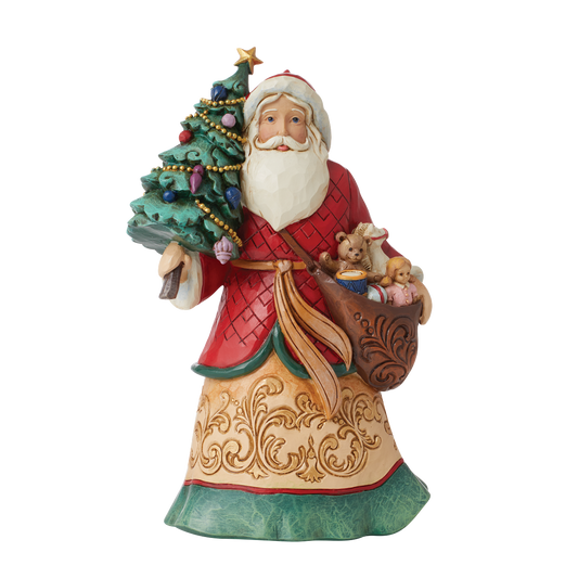 JIM SHORE HOLIDAY MANOR SANTA WITH CANE