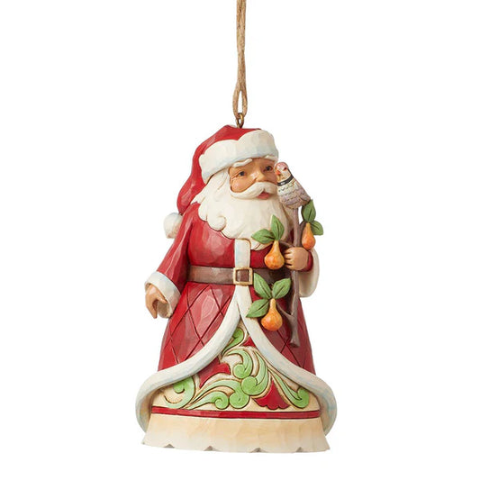 JIM SHORE SANTA PARTRIDGE HANGING ORNAMENT