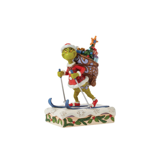 JIM SHORE GRINCH SKIING FIGURINE
